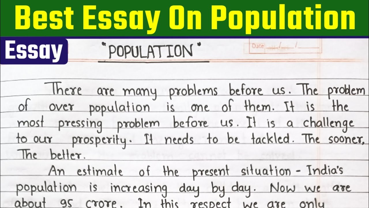 paragraph on population