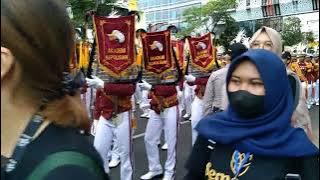 Semarang flower festival 1 th 2022 diawali dari barisan drumband Akpol semarang