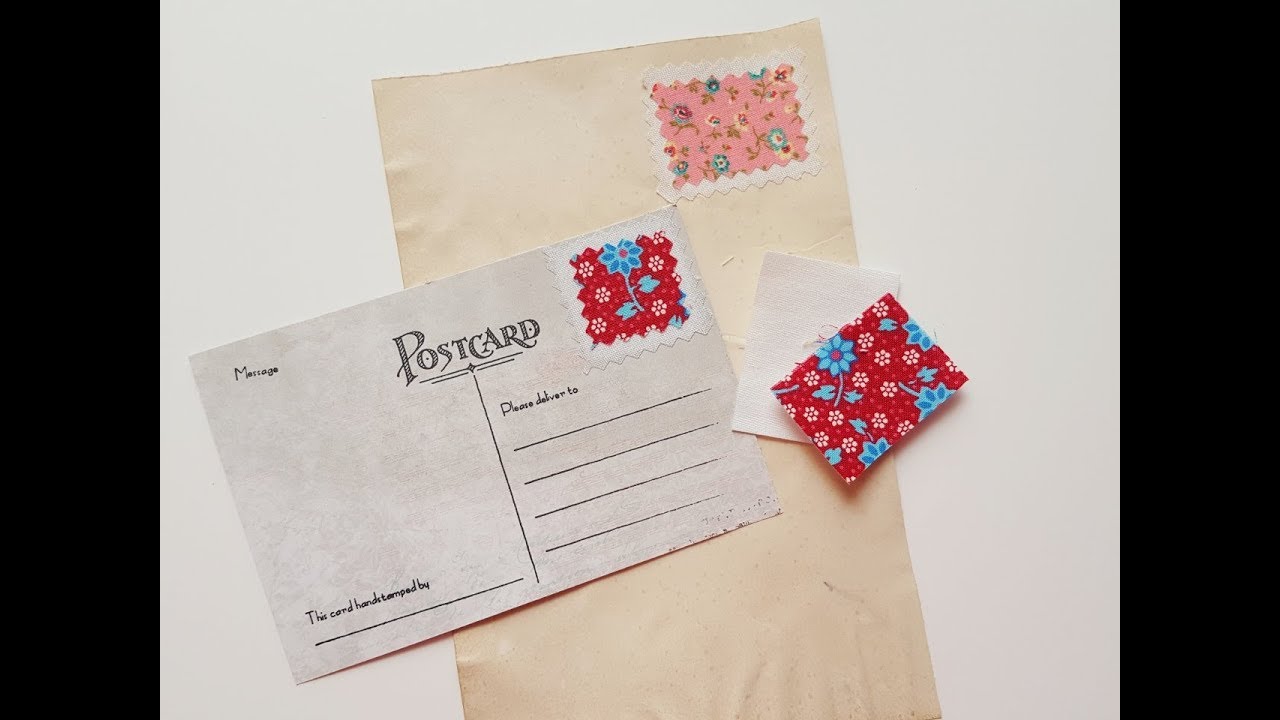 fabric stamps for junk journals and envelopes process tutorial