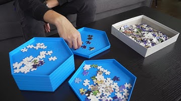Stackable Puzzle Sorting Trays Up to 1500 Pieces