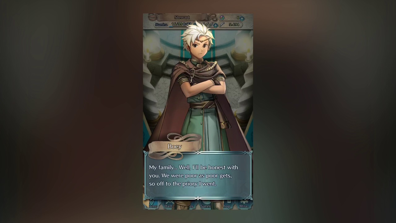 Fire Emblem Heroes Boey 5* conversation