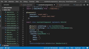 Angular 7 - Emitting Events