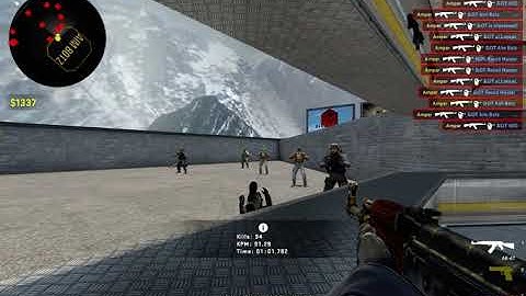 CS GO. AIM_BOTZ Training my shitty aim)