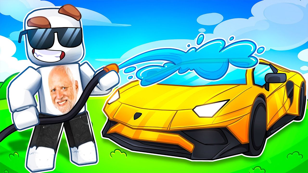 building MAX LEVEL Car Wash in Roblox car wash simulator…