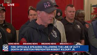 WATCH LIVE: Fire officials speaking following the line of duty death of Boston firefighter