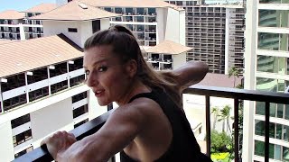 3 Minute Hotel Balcony Workout With Coach Meggin!