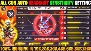 Free Fire Max Auto Headshot Trick 2026 Sensitivity Setting | 2gb, 4gb, 6gb Ram Headshot Sensitivity