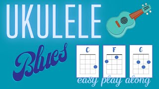 UKULELE BLUES | C F G | Slow then Fast | Easy play along