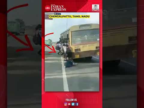 WATCH | TN school boy falls off from moving bus; Netizen slams Stalin govt