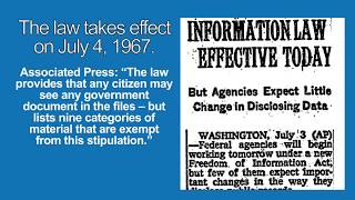 FOIA History & Future (The Freedom of Information Act On It's 50th Anniversary)