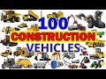100 Vehicle Names In English Most Powerful Construction Machines Excavators Cranes Dump Trucks 