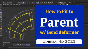 How to Fit to Parent with Bend deformer in Cinema 4D 2023 @MaxonVFX ​