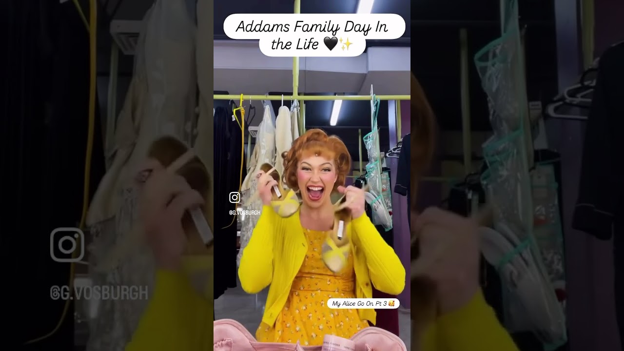 Addams Family Day In The Life 🖤✨ My Alice Go On Pt 3/3 #tourlife #addamsfamily #swingnation #actor