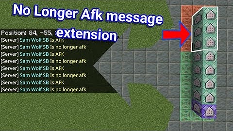 No Longer Afk Message Extension | Afk Player Detector | Minecraft Bedrock | 1.20+