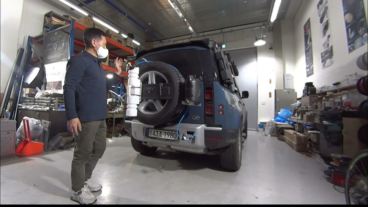 올뉴디펜더 스페어 타이어 활용하기 how to install rotopax, rollpax in all new depender