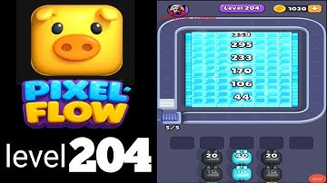 Pixel Flow level 204 hard Walkthrough Solution