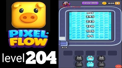 Pixel Flow level 204 hard Walkthrough Solution