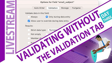 Validating without the Validation Tab in FileMaker - Day 3 with Nick Hunter