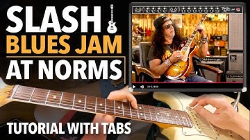 SLASH Blues Guitar Lesson  - Tutorial With Tabs