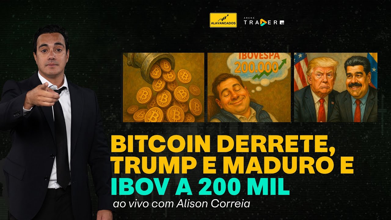 IBOVESPA MIRA 200 MIL PONTOS, BITCOIN DERRETENDO E REUNIÃO ENTRE TRUMP E  MADURO