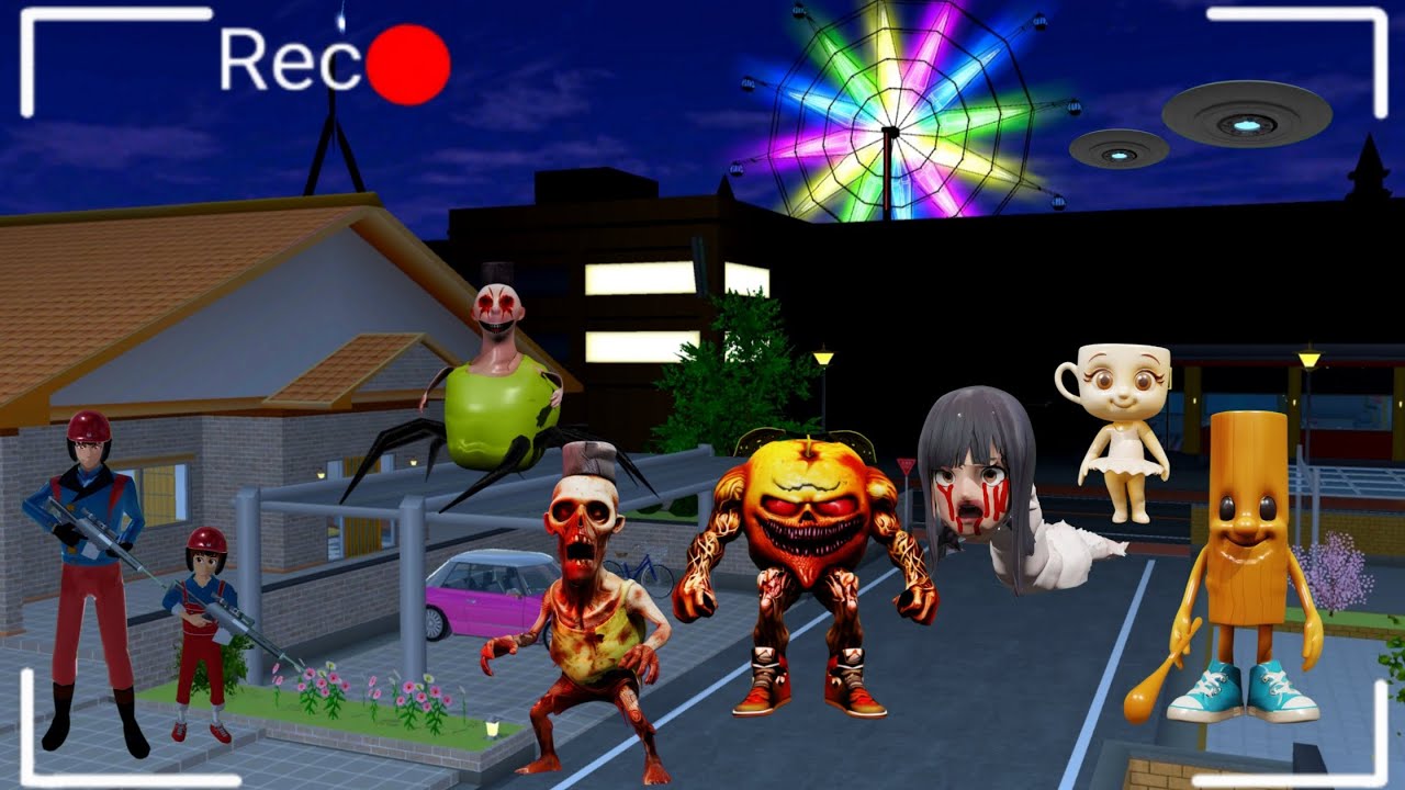 CCTV Records The Brainrot Anomaly Troops Attacking The City Sakura 😱😱 | SAKURA SCHOOL SIMULATOR