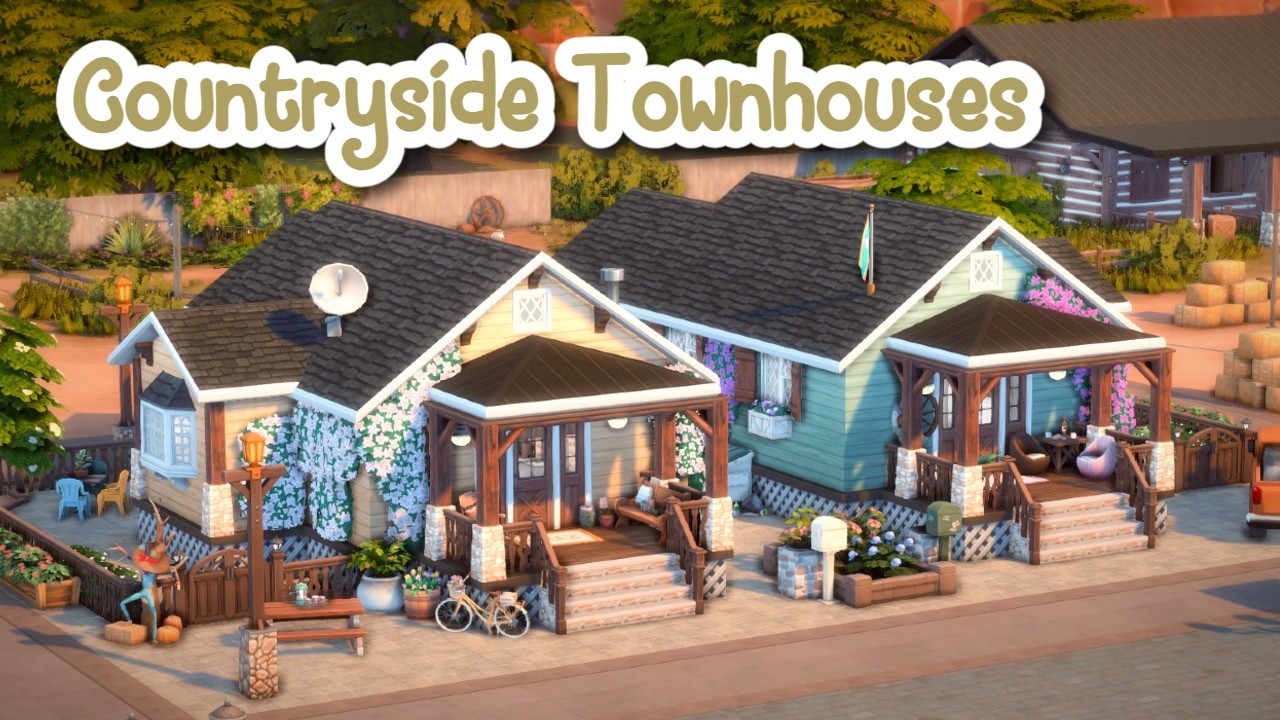 Countryside Townhouses ☀️ | The Sims 4 Speed Build