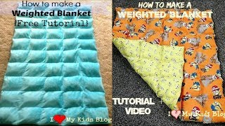 Have you looked into getting a weighted blanket but they are too expensive? Learn how to make your own in this weighted blanket 