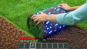 Minecraft in Real Life POV DIAMOND SURVIVAL Realistic Texture Pack