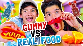 GUMMY vs. REAL FOOD! ft My Little Brother