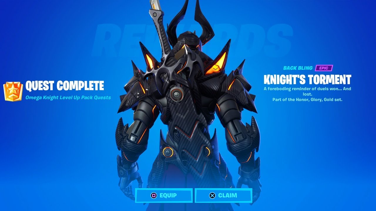 Fortnite All Omega Knight Level Up Tokens Location Guide (Week 1) -  Knight's Torment Back Bling