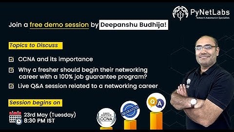 Free CCNA 200-301 Training demo with career-oriented tips for a successful Networking career| 23 May