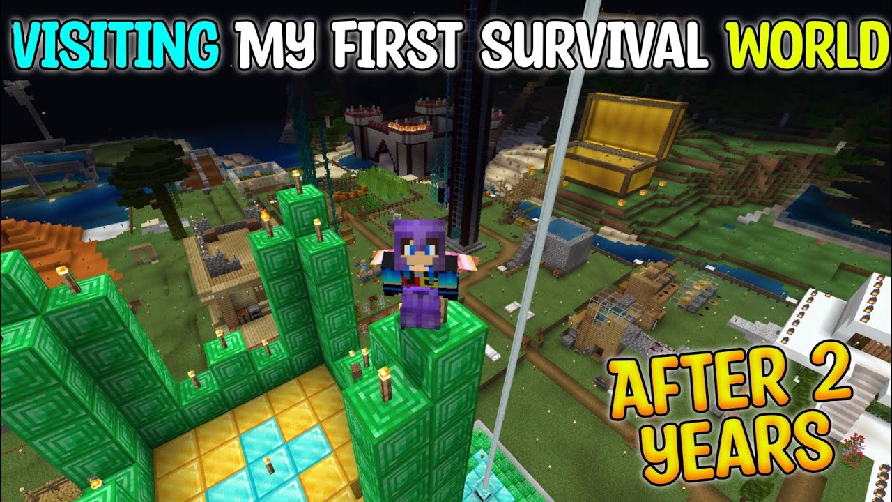 Visiting My First Minecraft Survival World After 2 Years 😍 - YouTube