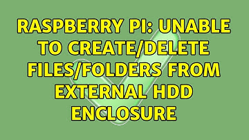 Raspberry Pi: Unable to create/delete files/folders from external hdd enclosure