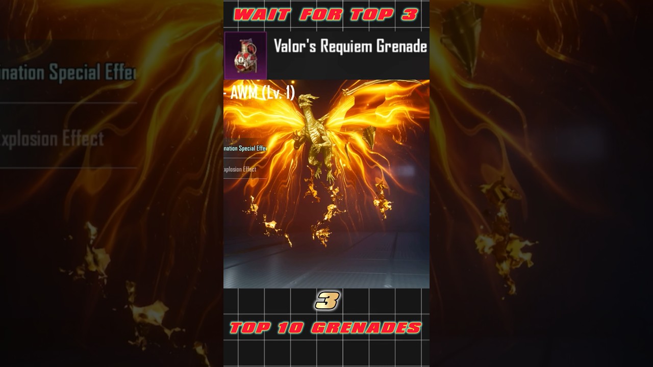 TOP 10 GRENADE SKINS 😱 IN BGMI 2025 ||   #bgmi #pubg