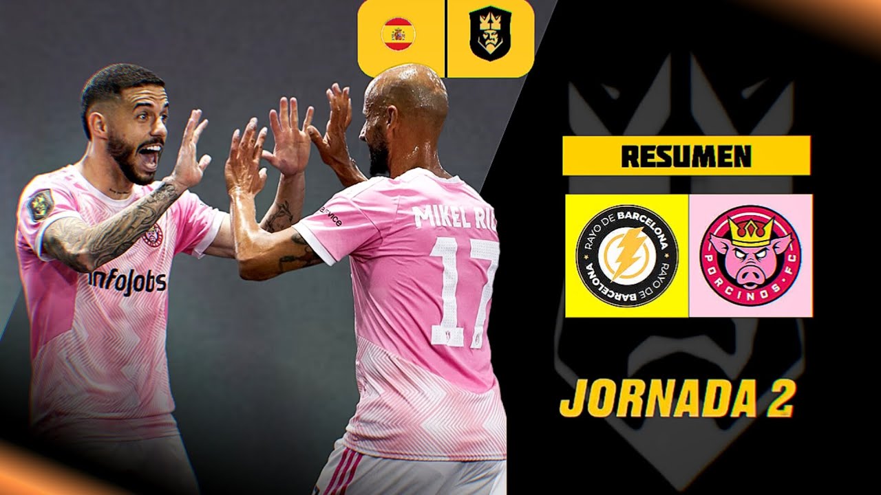 Rayo de Barcelona de Spursito vs Porcinos de Ibai Llanos | Resumen Kings league J2 split 4