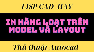 Lisp in hàng loạt model và layout trong CAD