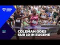 Christian coleman goes sub10 in eugene 100m  wanda diamond league 2024