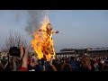 Как сожгли 11-метровое чучело Масленицы