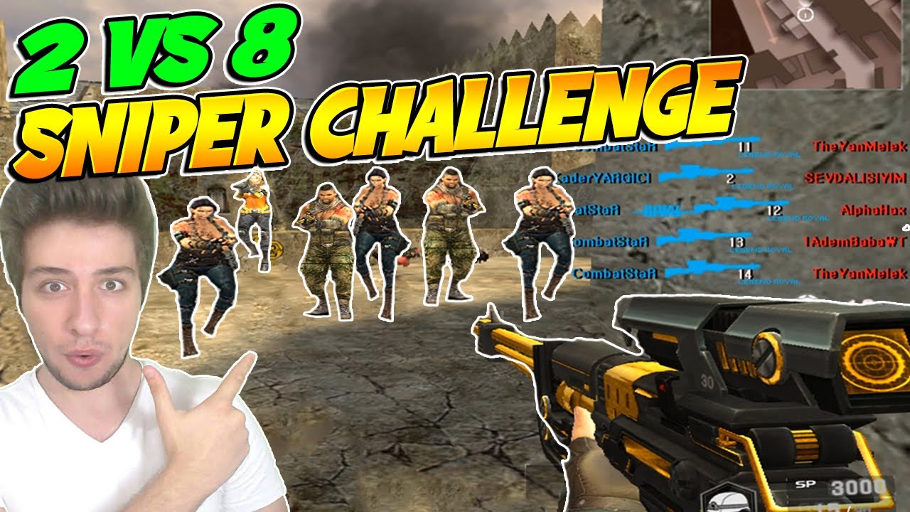 2 VS 8 SNIPER CHALLENGE EFSANE BOL KOMBOLAR !! 80 - 80 VURDUK WOLFTEAM ...