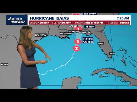 Tropical update: Hurricane Isaias strengthens to Category 3 as Gulf Coast braces for landfall