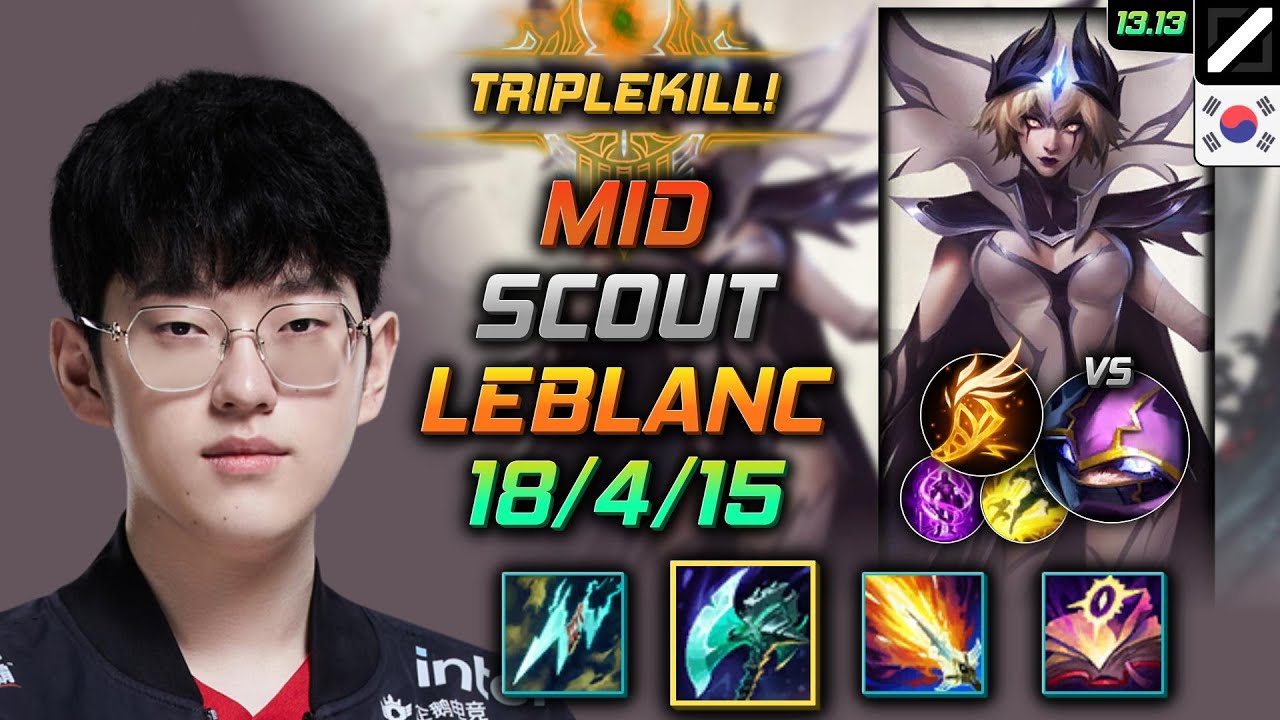 LeBlanc Mid Build Scout Night Harvester Fleet Footwork LOL KR Master