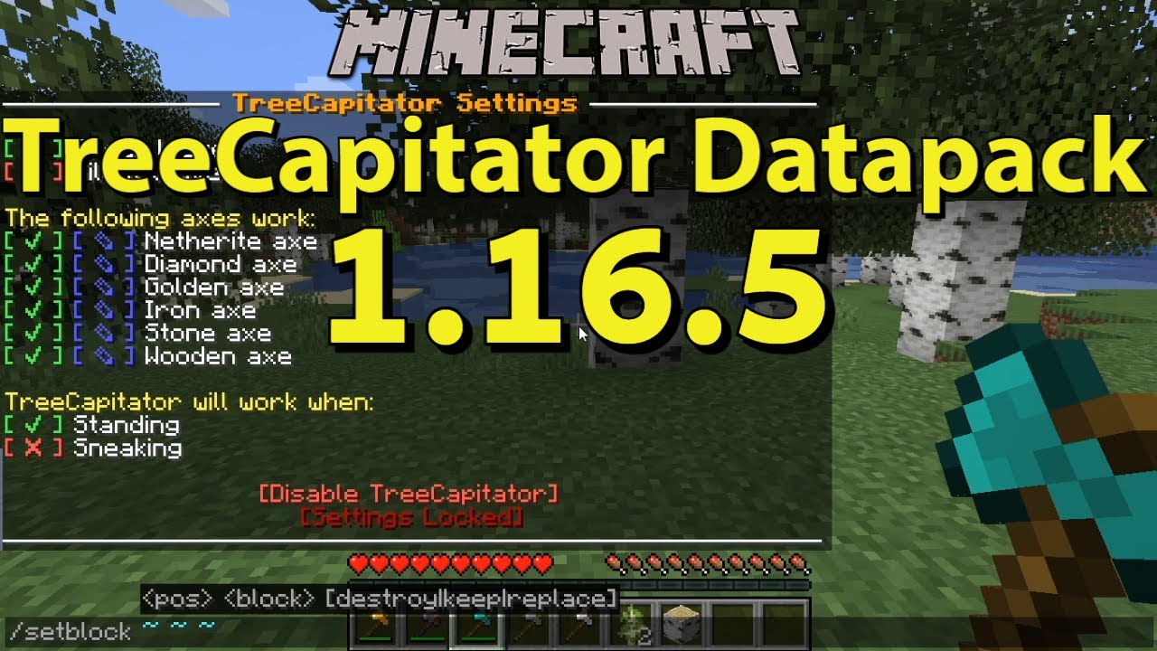 Treecapitator Datapack 1 16 5 For Minecraft Spotlight Download Installation And Gameplay Youtube