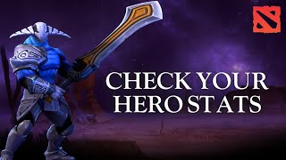 How to Check your Hero Stats in Dota 2 2024