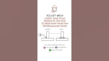 Pengelasan fillet welding simbol dan artinya.