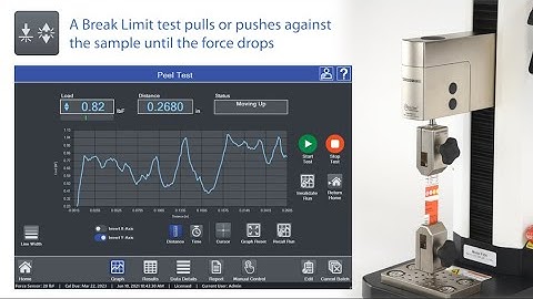 Creating a Break Limit Force Test - IntelliMESUR® Force Measurement Systems