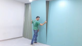 How to install a gypsum board wall