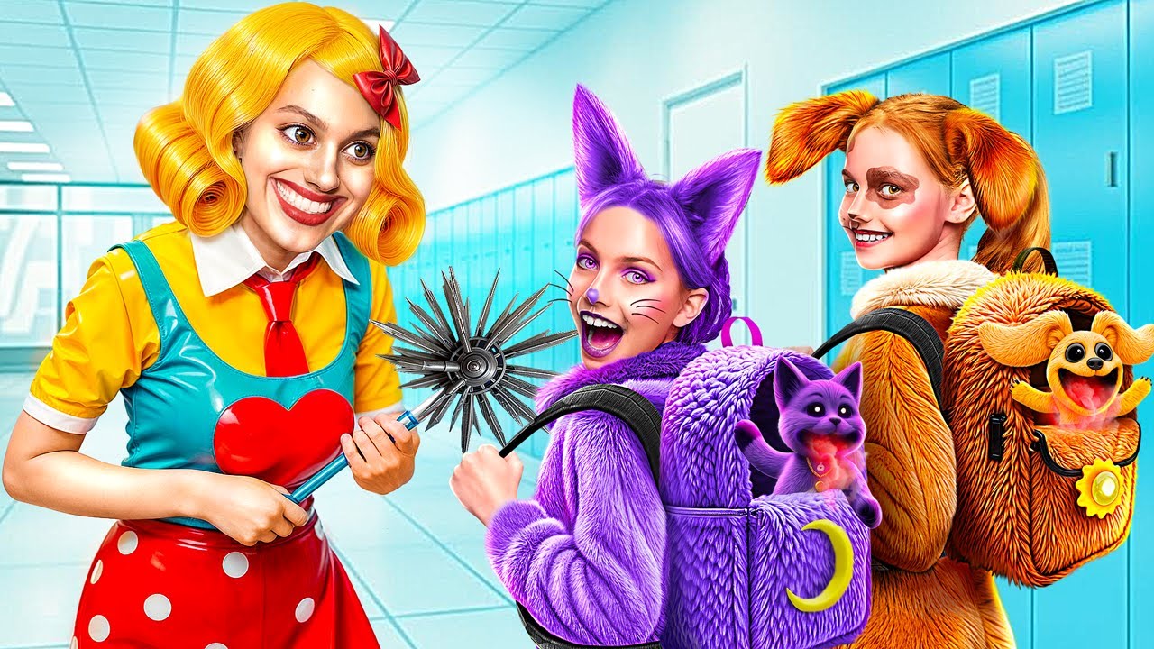 CatNap vs DogDay op School! Extreem Verstoppertje met Miss Delight! Poppy Playtime 3!