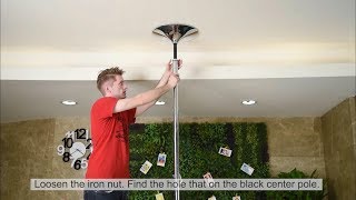 How to Install the Spinning & Static Dancing pole and How to take it down - Big Upon Dome Version