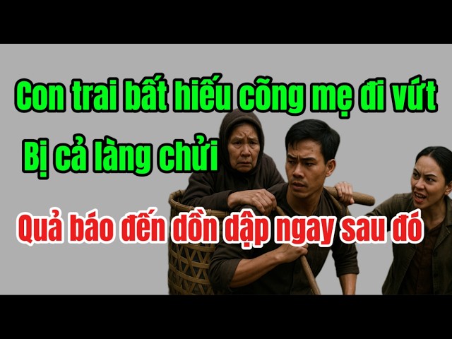 Outline Video Con Trai,Con Dâu Bất Hiếu Cõng Mẹ Đi Vứt,Quả Báo Đến Ngay Sau Đó