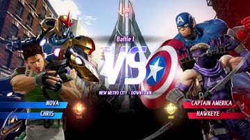 MARVEL VS. CAPCOM: INFINITE Nova Alt.,Chris Redfield Gameplay In Arcade Mode